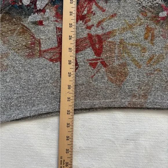 Inoah Art to Wear Cityscape Tunic Top Dress Gray Graphic PrintSize M Made in USA - Picture 5 of 11